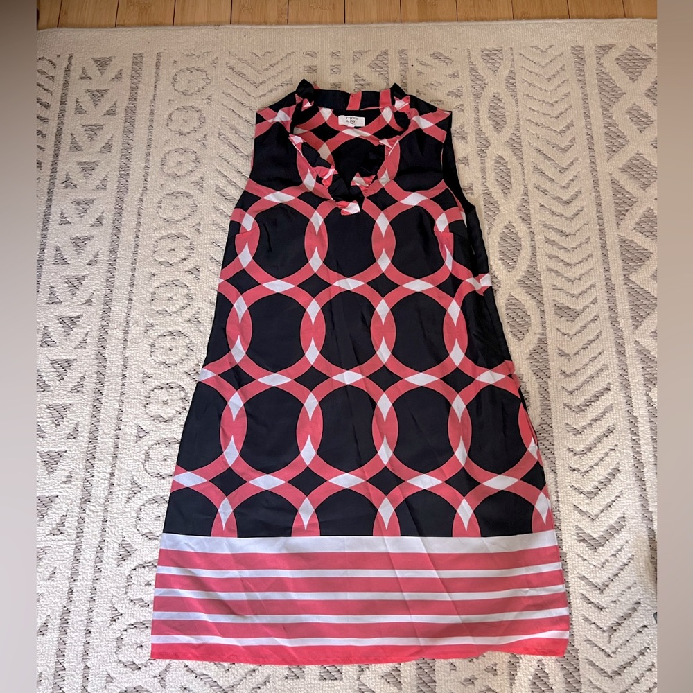 Beautiful Crown & Ivy Blue and Pink Dress in Size 0P